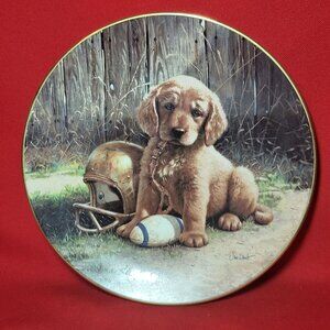 VTG Good Sports Decorative Plate Wide Retriever Jim Lamb 1989